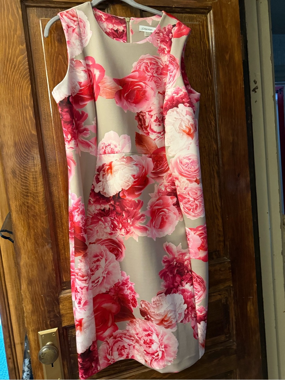Calvin Klein Pink Floral Sheath Dress